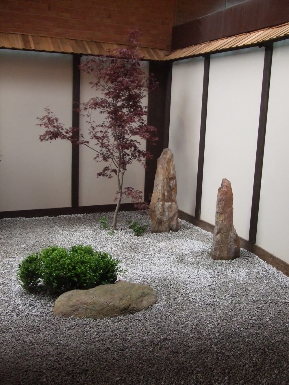 Japanese stone arrangement with planting