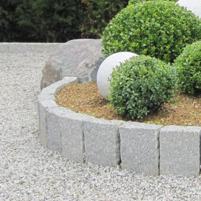 Stone ornaments, standing stones and plants for Japanese gardens