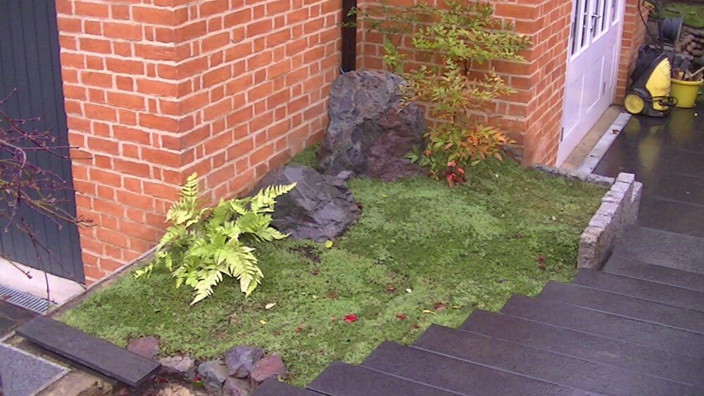 Standing stones with accent planting