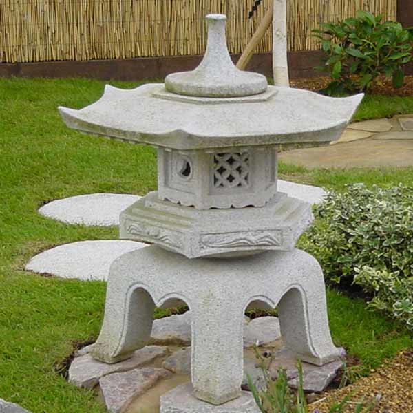Narabe Yukimi Japanese Stone Lantern, Oriental Stone Garden Lanterns