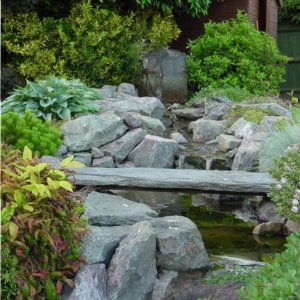 Natural Japanese slate bridge