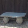 Natural japanese stone bench
