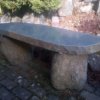 boulder garden bench
