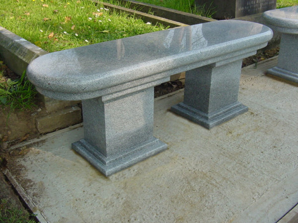 Stone memorial bench