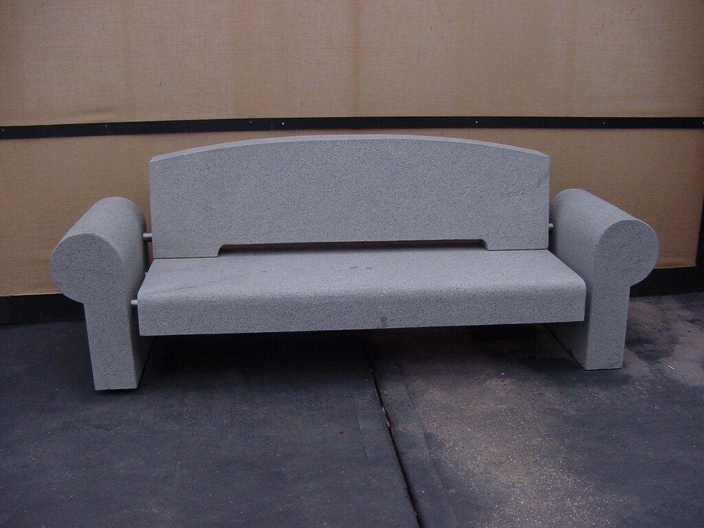 Oversized granite sofa