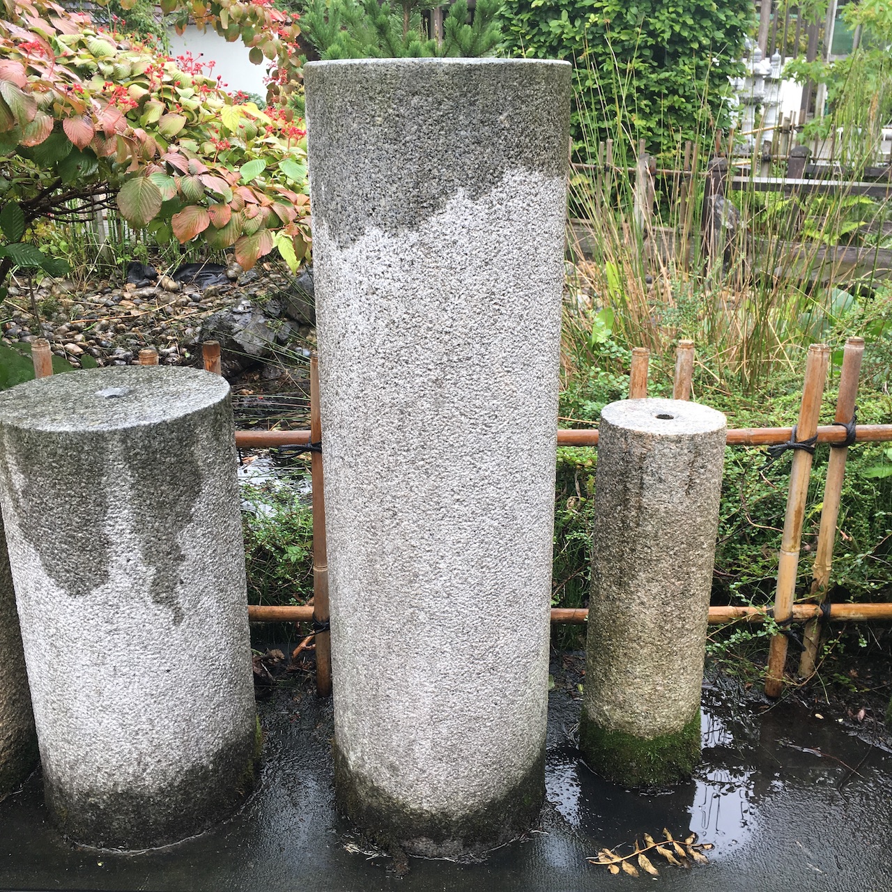 Large Cylinders water feature Contemporary water feature