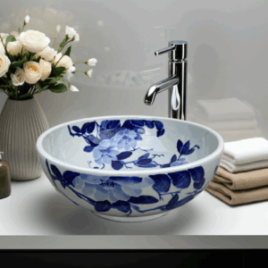 Cherry Blossom Ceramic Basin