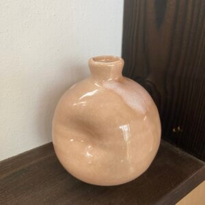 Clay Pink Squashed Vase