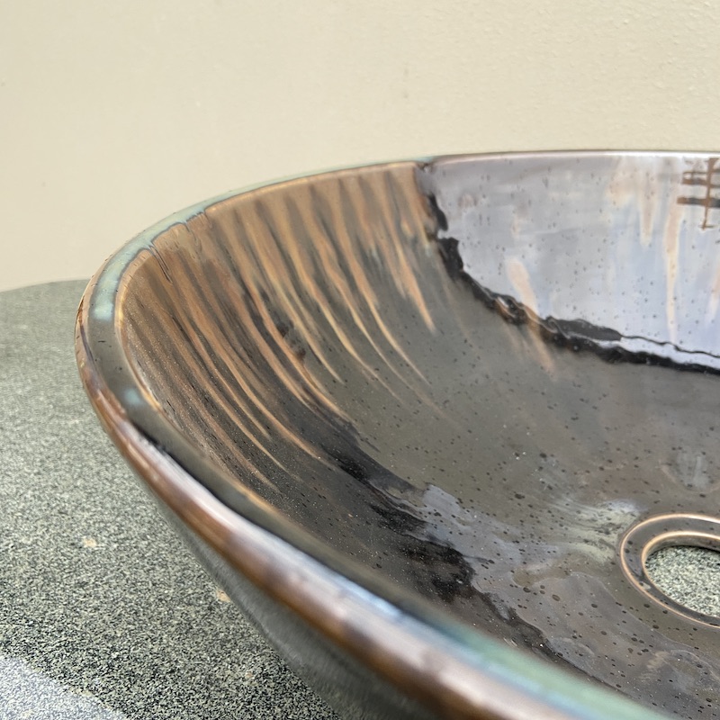Black and Treacle Ceramic Basin - Image 4