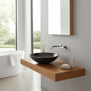 Round Polished Granite Basin