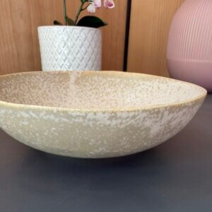 White Fade Oval Bowl